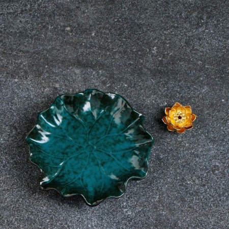 A set of incense on the stand "Meili" green 10x4cm-3