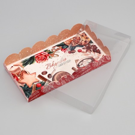 Cookie box, confectionery packaging, "magic mngtions", 10.5 x 20 x 3 cm, new year-3