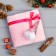 Gift towel with a toy Ethel "Dwarf" 50x90 cm, pink color, 100% cotton, 320g/m2