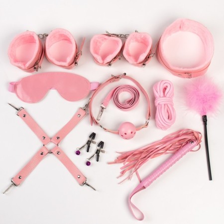 Erotic bdsm set of oki-hips, pink, 11 objects-14