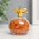 Suvenir glass "Yellow pineapple with rhinestones" 6.5x5x5 cm
