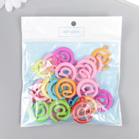 Decor for creativity plastic "@ - dog" Color set 25 pcs 3x2.4 cm-3