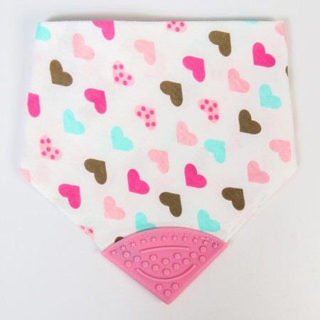 Bandana Bibslate Bibslate/Snoby for feeding, waterproof with a teetker on a button, pink color, mix-2