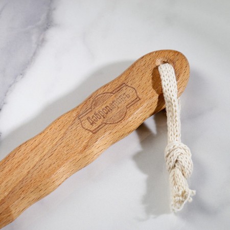 Massage brush with a long handle, tampico "Dobroparov" 38.5cm x 8cm x 4.5cm-8