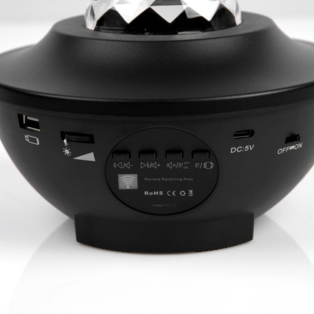 Light device "Starry sky" 19 cm, speaker, glow of RGB, remote control, 5 V, black-8
