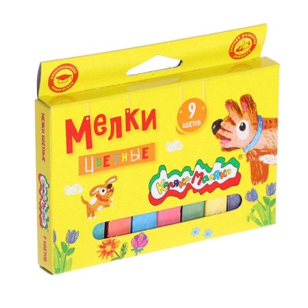 Color crayons in a set of 9 pieces, "kalyak-little", square-1