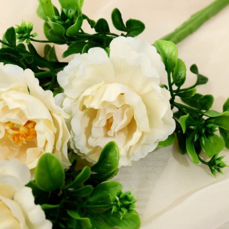 Flowers artificial "Pion Branch" D-6 cm 36 cm, milk-1