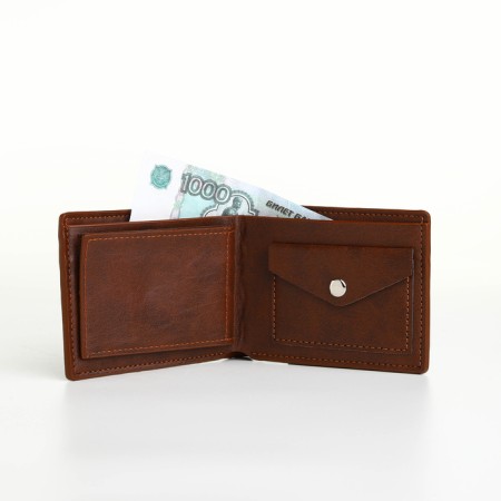 Pearl husband (538), 12*2*10 cm, 2 depth, d/maps, d/coins, without fasteners, brown-8