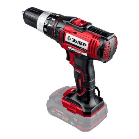 Drill-shuruvret shock bison DShu-185, 18 V, 1400 rpm, 22500 beats/min, without ZU and AKB-1