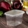 A disposable plastic container with a lid, 10 pcs, 350 ml, 10.8 × 8.2 × 7 cm, the color is transparent