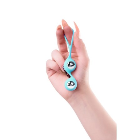 Vaginal balls L’Eroina by Toyfa Futa, silicone, blue color, 11 cm-8