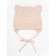 A cap on ties with ears Children's Amarobaby Pure Love Kitten, with a lining, size 46-48 cm, milk color