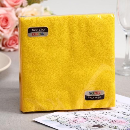 Paper Nev Line Fresco "Yellow", 2 layers, 33*33 cm, 20 pcs.