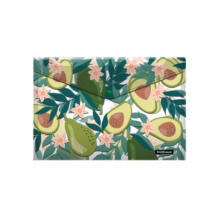 A4 button, 160 μm, Erichkrause, Avocado Dusk, translucent, glossy, with print, with print-2