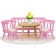 Game set of accessories for the puppet house "Kitchen set with a buffet"