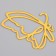Set for decorating "butterflies", set of 5 pcs, color gold