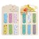 A set of magnetic bookmark for books Calligrata 6 pieces, "Flowers", mix