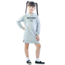 Baby dress, height 98 cm, color gray-melange