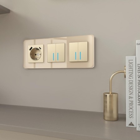 Frame W0032443, 3 Elite sockets, ivori, glass-4