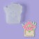 Silicone Mold for candy and chocolate "envelope with tulips", 9 × 7.5 cm, the color is transparent