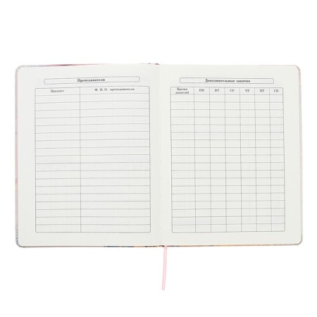 Universal diary for grades 1-11 Inspiration, hard cover, artificial leather, foil embossing, tinted block, 48 sheets-6
