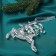 Jewelry decoration "Deer Rogs" 12x11 cm, transparent overflow