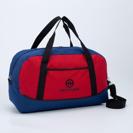 Sports bag, textura, average size, blue/red color