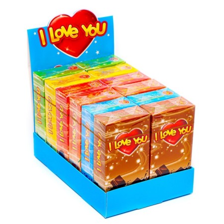 Condoms I Love You with the aroma of fruit mix, 12 pcs.