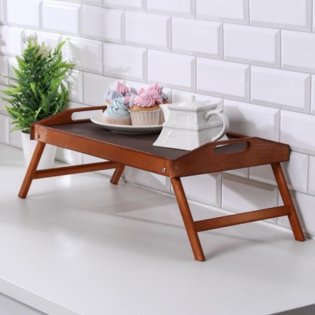 Folding breakfast table, 50 × 30cm, with handles, sea