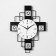 Wall clock, series: loft, "Scandinavian geometry", discrete move, 49.5 x 38 cm, d-21cm