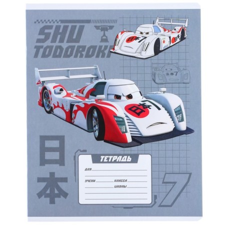 Notebook in a cage 12 sheets, 5 types of mix, cover coated cardboard, cars-6