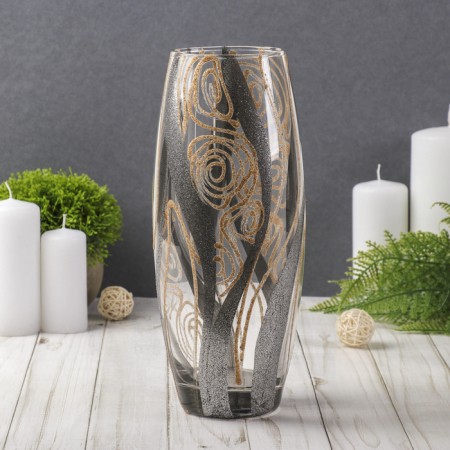 Vase "Silver Waves" D-7.5x11x26 cm