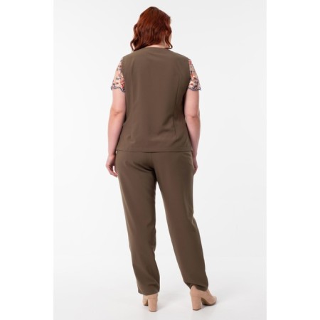 Female suit, size 56, green color-3