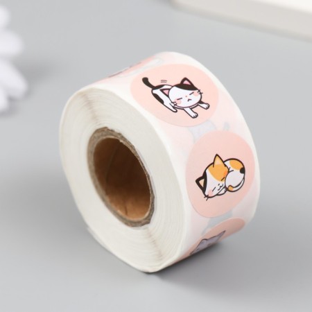 Stick Paper "kittens" d = 2.5 cm 500 pcs in a roll 3x6.5x6.5 cm-1