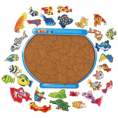 Puzzle-headed "fish in the aquarium"-3