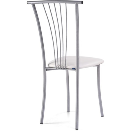 Grigori Metal Metal/Ecokozha, gray/white 40x50x93 cm stool-3