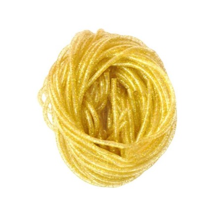 Cambrick-Boat, d = 1.0x2.0 mm, 1 m, 10 pcs, color gold with sparkles