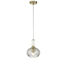 Suspension Indigo lamp, 13007/C/1P Gold. 1x60W, e27, 180x180x265/1780 mm, color transparent color