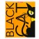 Notebook of 48 sheets in the Black Cat cage, covered cardboard, fluorescent paints, mix