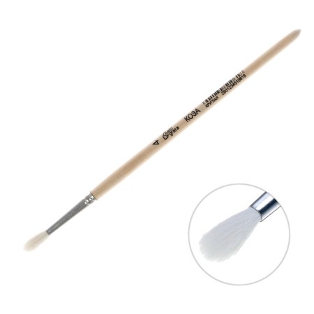 Round Brush No. 4 (clip diameter 4 mm; hair length 18 mm), wooden handle, calligrata-3