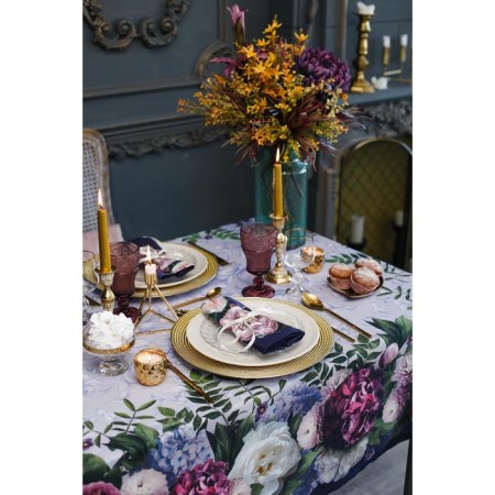 Set of table "Ethel" Flower Study, tablecloth 180x150 cm, napkins 40x40 cm-8 pcs, 100% cotton-10