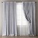 Curtains "Ommma" 240 x 270 cm - 2 pcs, tulle 500 x 270 cm, beige color
