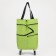 Folding bag on 2 wheels, on the button, the color is green