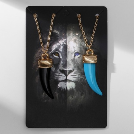 Kulons "Uzolnutor" fangs, the color of black and blue in gold, 45 cm-3