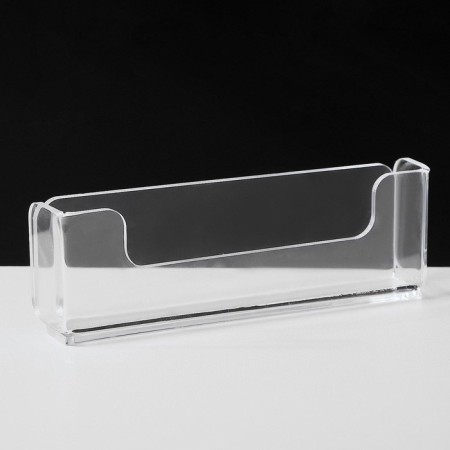 Business card stand, 9.8 × 1.8 × 3 cm, 2 mm plexiglass, in a protective film-1