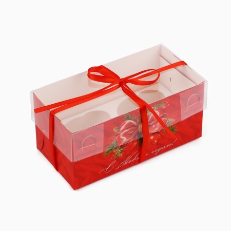 Capcake box “Happy New Year!”, 8 x 16 x 7.5 cm, New Year-1