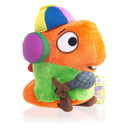 Soft dino toy "Ricky in headphones", with sound, 20 cm-4