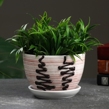 Flower pot "Zigzag" 0.75l-1
