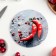 Board cutting glass shade "burning peppers", d = 20 cm