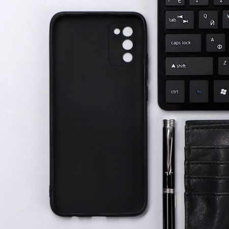 Innovation cover, for Samsung Galaxy A02S, silicone, matte, black-1